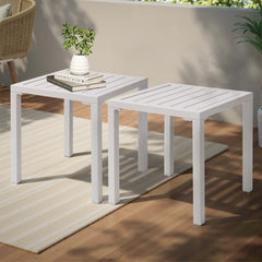16 in. Square Aluminum Outdoor Side Table
