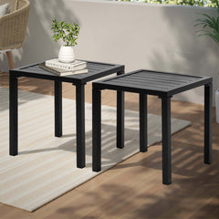 16 in. Square Aluminum Outdoor Side Table