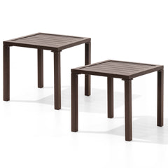 16 in. Square Aluminum Outdoor Side Table
