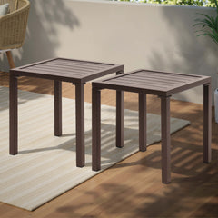 16 in. Square Aluminum Outdoor Side Table
