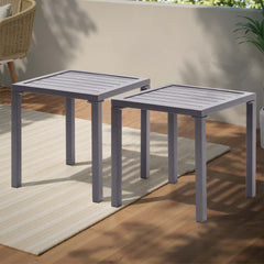 16 in. Square Aluminum Outdoor Side Table