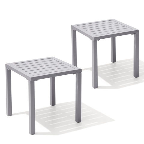 Pellebant 16 in. Aluminum Square Outdoor Side Table