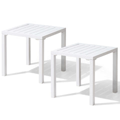 16 in. Square Aluminum Outdoor Side Table