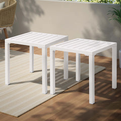 16 in. Square Aluminum Outdoor Side Table
