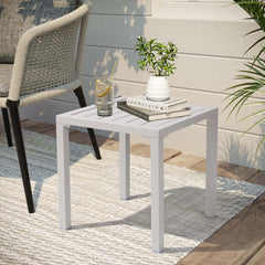 16 in. Square Aluminum Outdoor Side Table