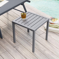 16 in. Square Aluminum Outdoor Side Table