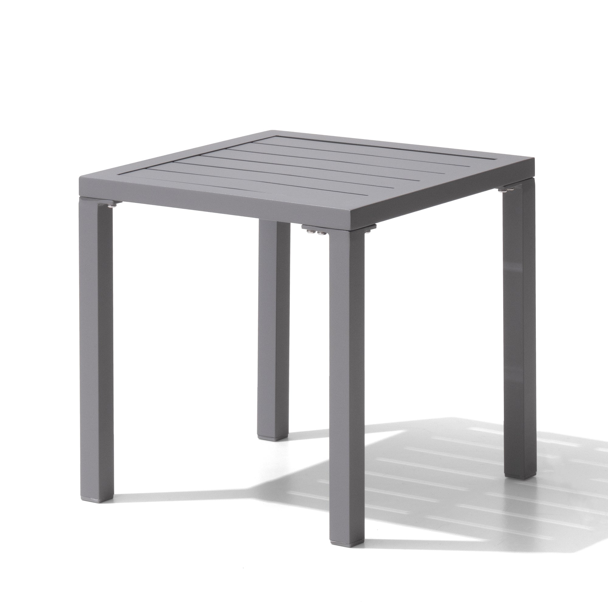 Pellebant Aluminum Square Side Table Small Patio Coffee Bistro