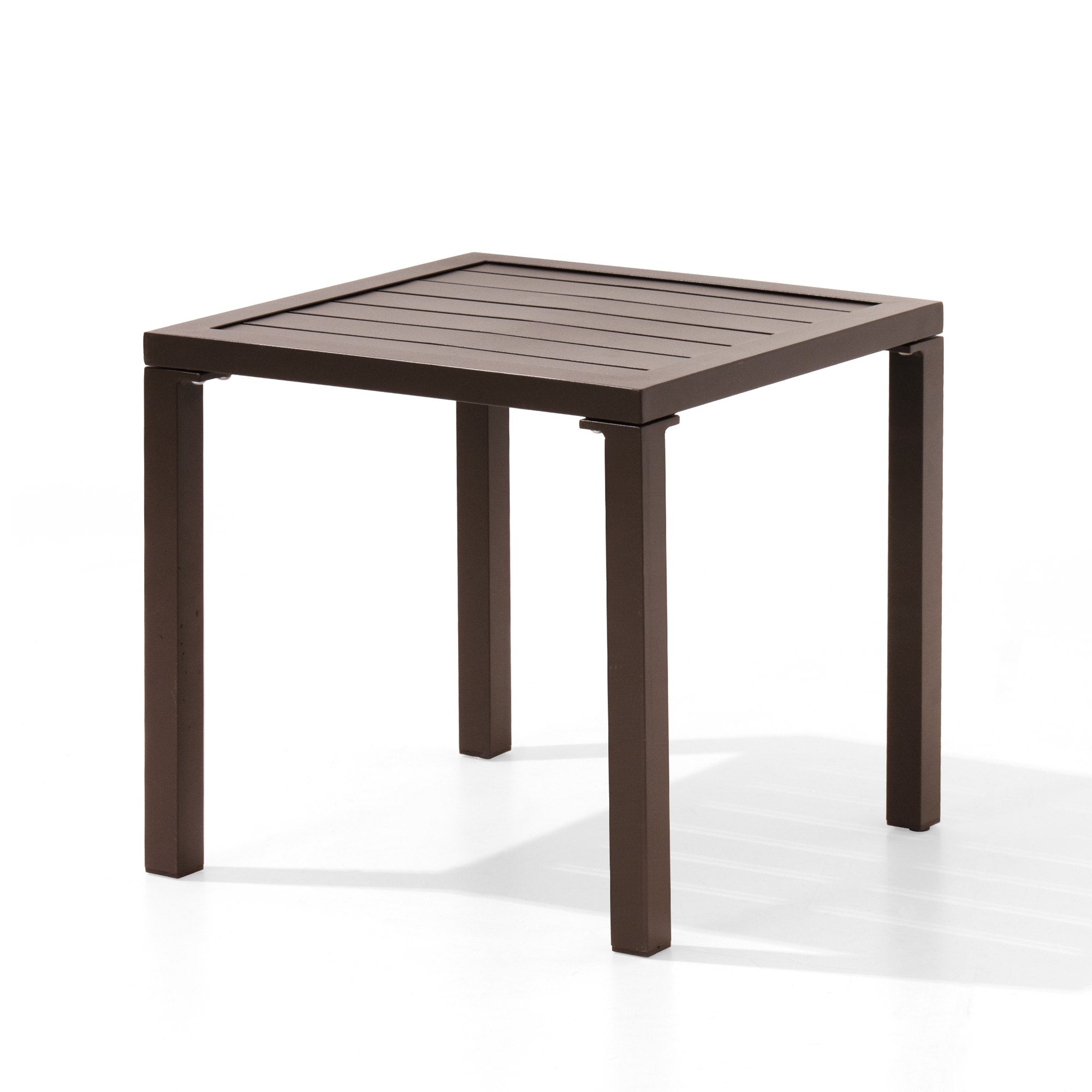 Pellebant Aluminum Square Side Table Small Patio Coffee Bistro