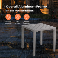 16 in. Square Aluminum Outdoor Side Table