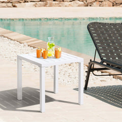 16 in. Square Aluminum Outdoor Side Table