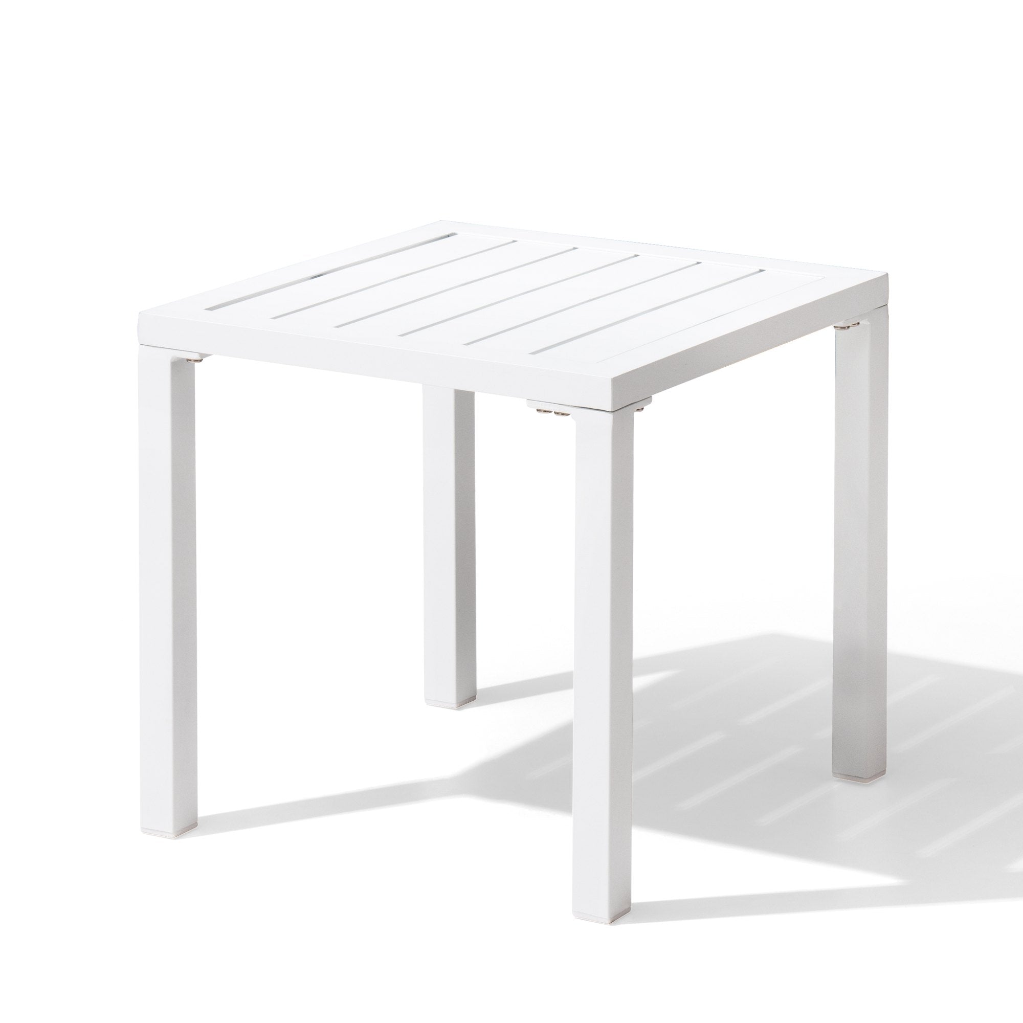 Pellebant Aluminum Square Side Table Small Patio Coffee Bistro