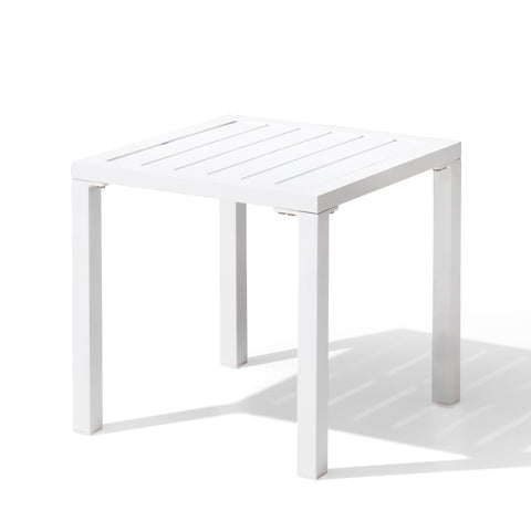 Pellebant Aluminum Square Side Table Small Patio Coffee Bistro
