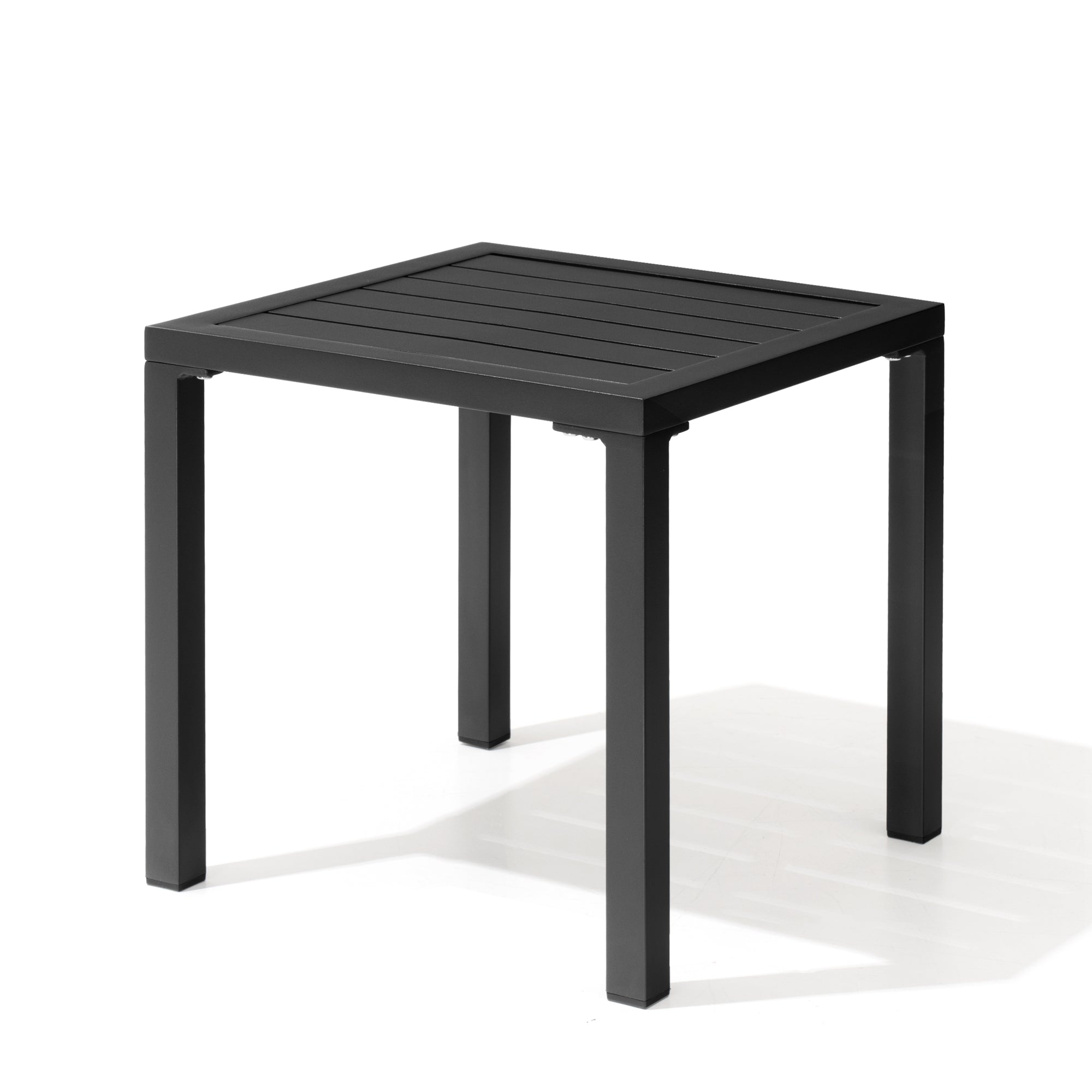 Pellebant Aluminum Square Side Table Small Patio Coffee Bistro