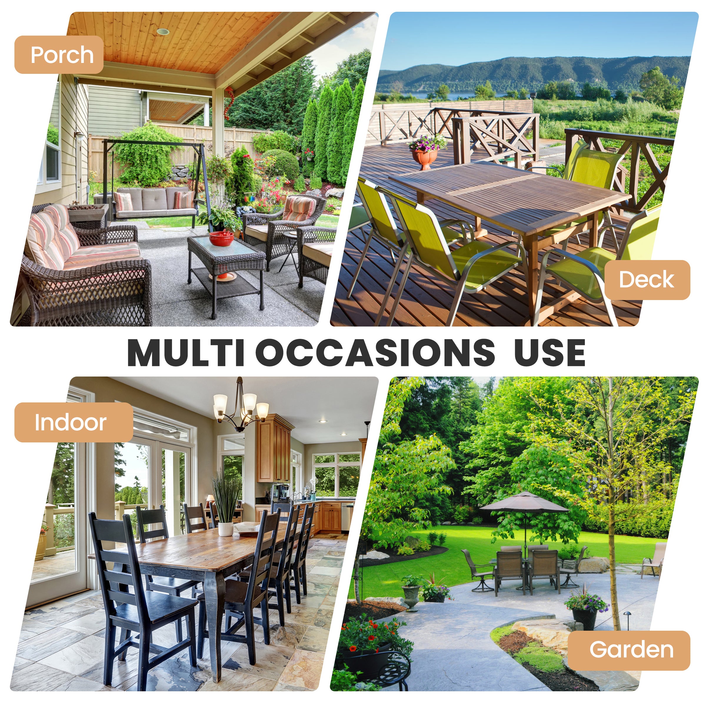 Pellebant 95 in. Outdoor Patio Dining Table with Wood-Like Top and Aluminum Frame