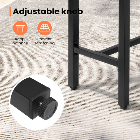 Pellebant Rectangle Outdoor Bar Table with Waterproof Top and Sturdy Metal Frame