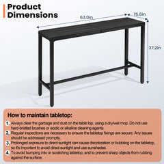 Rectangular Outdoor Patio Bar Table