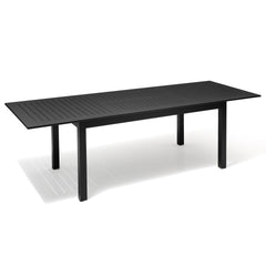 63–95 x 35 in. Expandable Aluminum Rectangular Outdoor Patio Dining Table