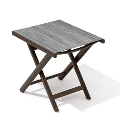 15x17" Aluminum Foldable Outdoor Side Table with Textilene Tabletop