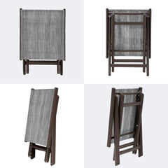 15x17" Aluminum Foldable Outdoor Side Table with Textilene Tabletop