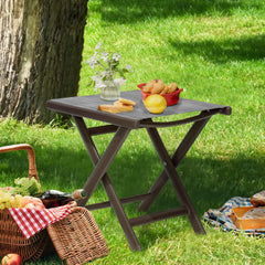 15x17" Aluminum Foldable Outdoor Side Table with Textilene Tabletop