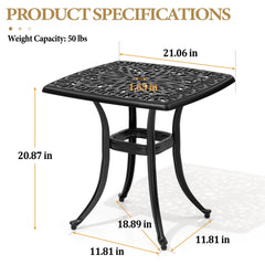Cast Aluminum Outdoor Side Table