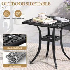 Cast Aluminum Outdoor Side Table