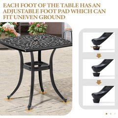 Cast Aluminum Outdoor Side Table