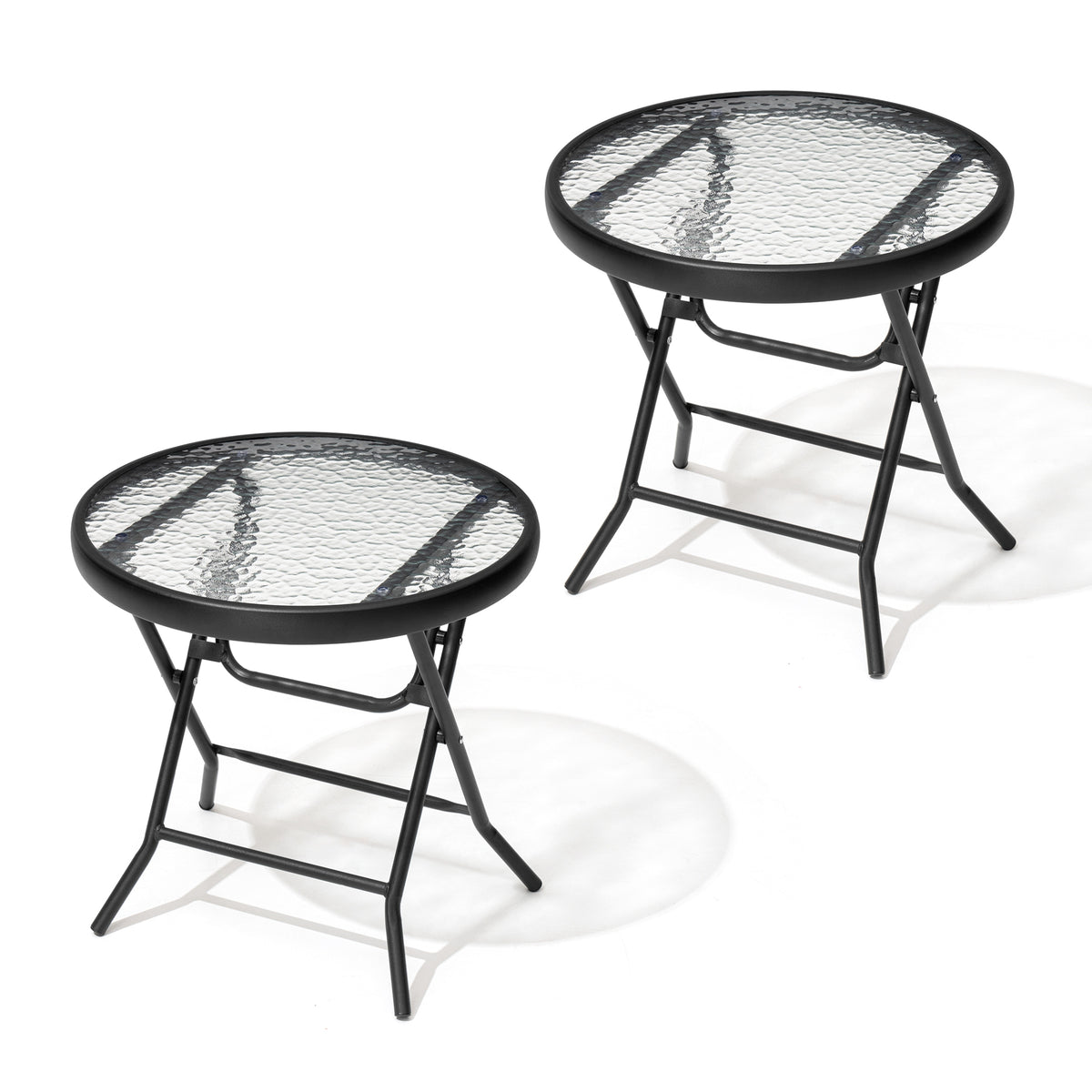 Pellebant 18 in. Round Outdoor Folding Side Table