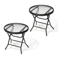 18 in. Round Outdoor Folding Side Table