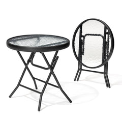 18 in. Round Outdoor Folding Side Table