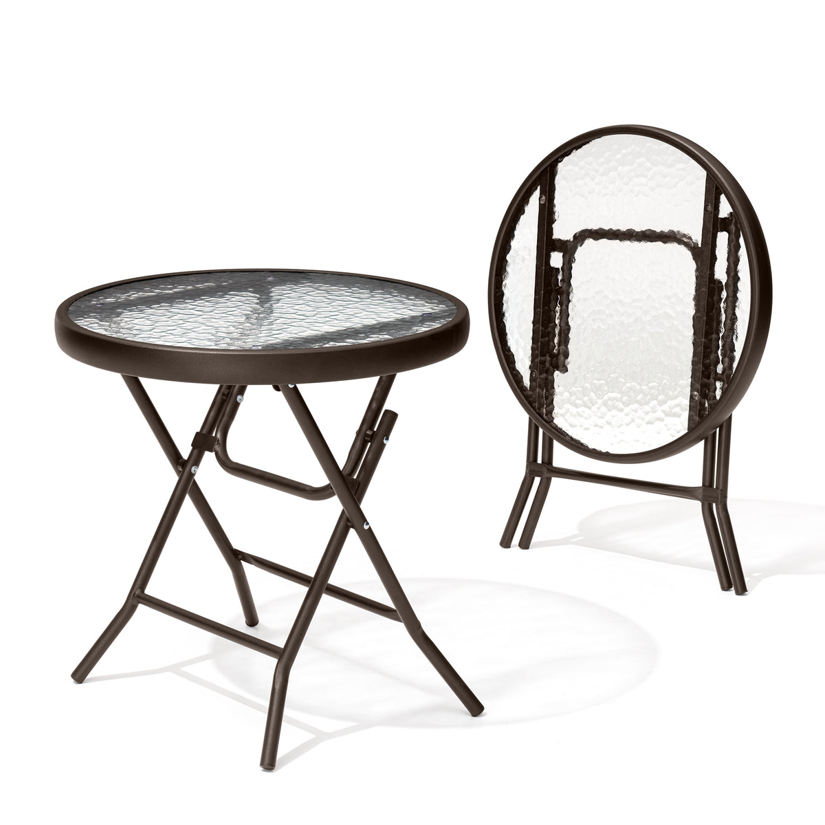 18 in. Round Outdoor Folding Side Table