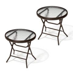 18 in. Round Outdoor Folding Side Table