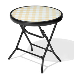 18 in. Round Outdoor Folding Side Table