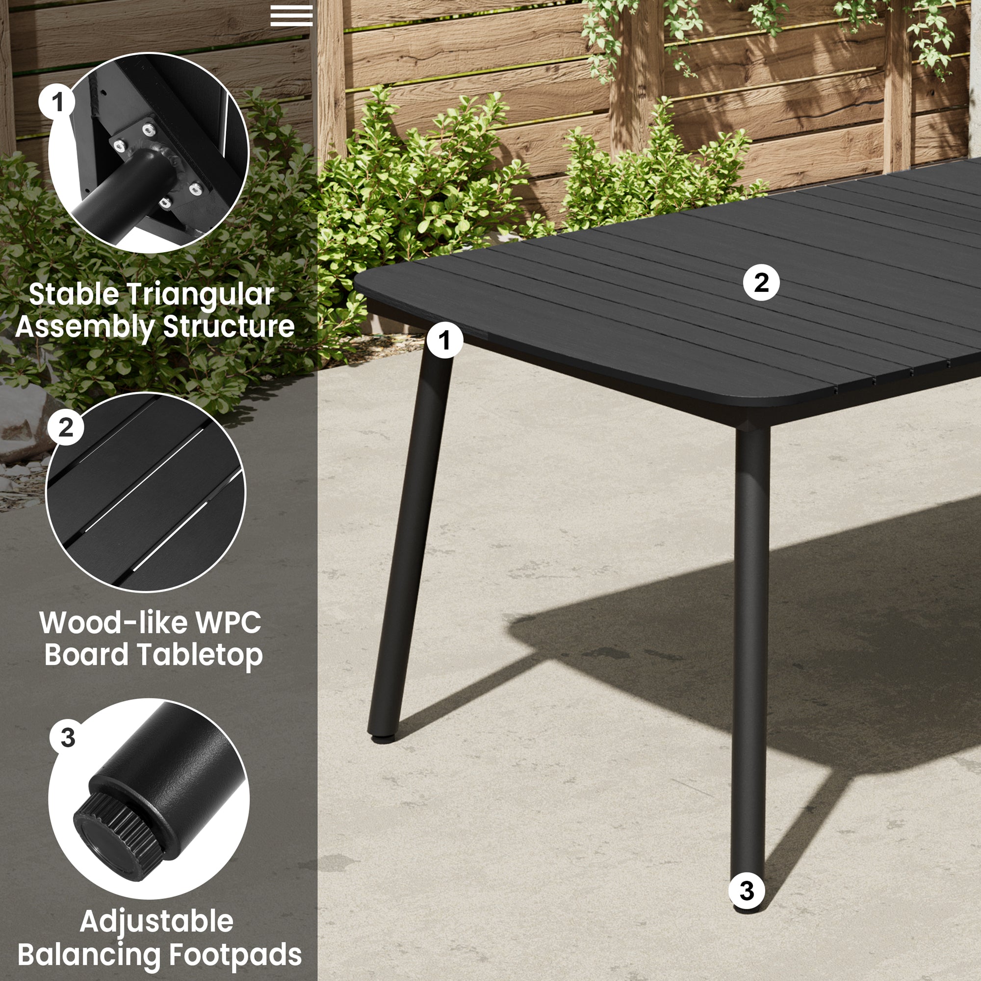 2 1 4 in patio table umbrella hole Pack Ring and Cap Set for Standard Table Hole this outside table features a practical folding design for easy storage and setup 1 PCS Outdoor Patio Folding