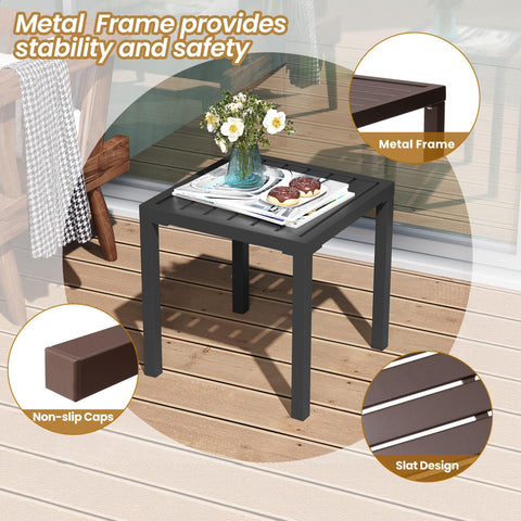 Pellebant 16 in. Square Outdoor Side Table