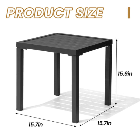 Pellebant 16 in. Square Outdoor Side Table