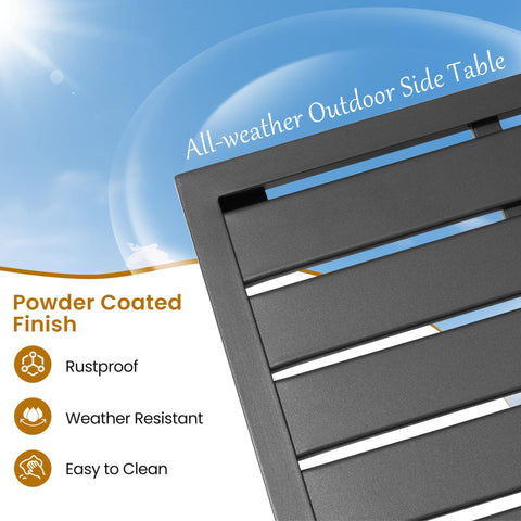 Pellebant 16 in. Square Outdoor Side Table