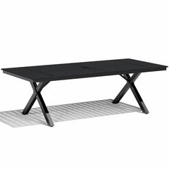 Aluminum Outdoor Patio Dining Table with Umbrella Hole