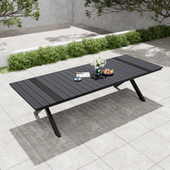 Aluminum Outdoor Patio Dining Table with Umbrella Hole
