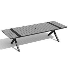 Aluminum Outdoor Patio Dining Table with Umbrella Hole