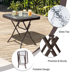 Square Outdoor Folding Side Table