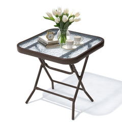 Square Outdoor Folding Side Table