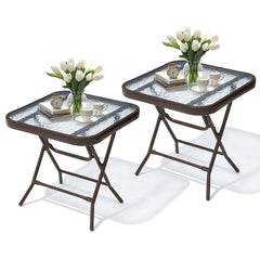 Square Outdoor Folding Side Table
