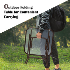 Square Outdoor Folding Side Table