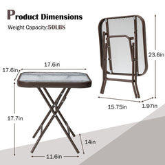 Square Outdoor Folding Side Table
