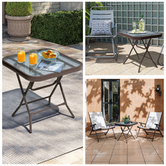 Square Outdoor Folding Side Table