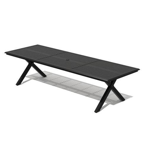 Aluminum Outdoor Dining Table with Umbrella Hole