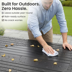 Aluminum Outdoor Dining Table with Umbrella Hole
