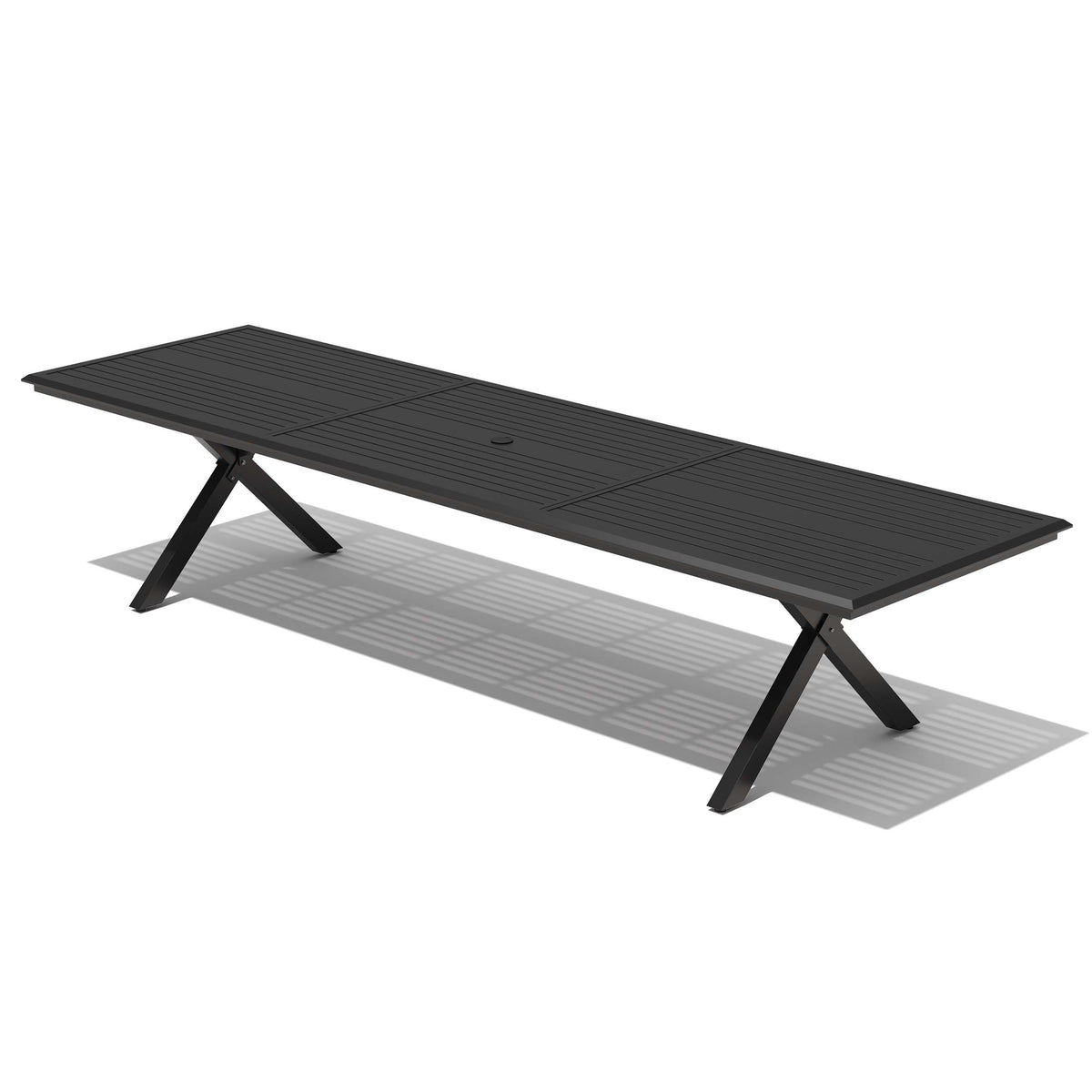 Aluminum Outdoor Dining Table with Umbrella Hole
