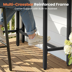 55.12 x 55.12 in. Square Outdoor Patio Bar Table